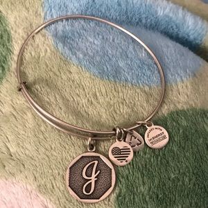 Alex and Ani Silver “J” Initial Bracelet